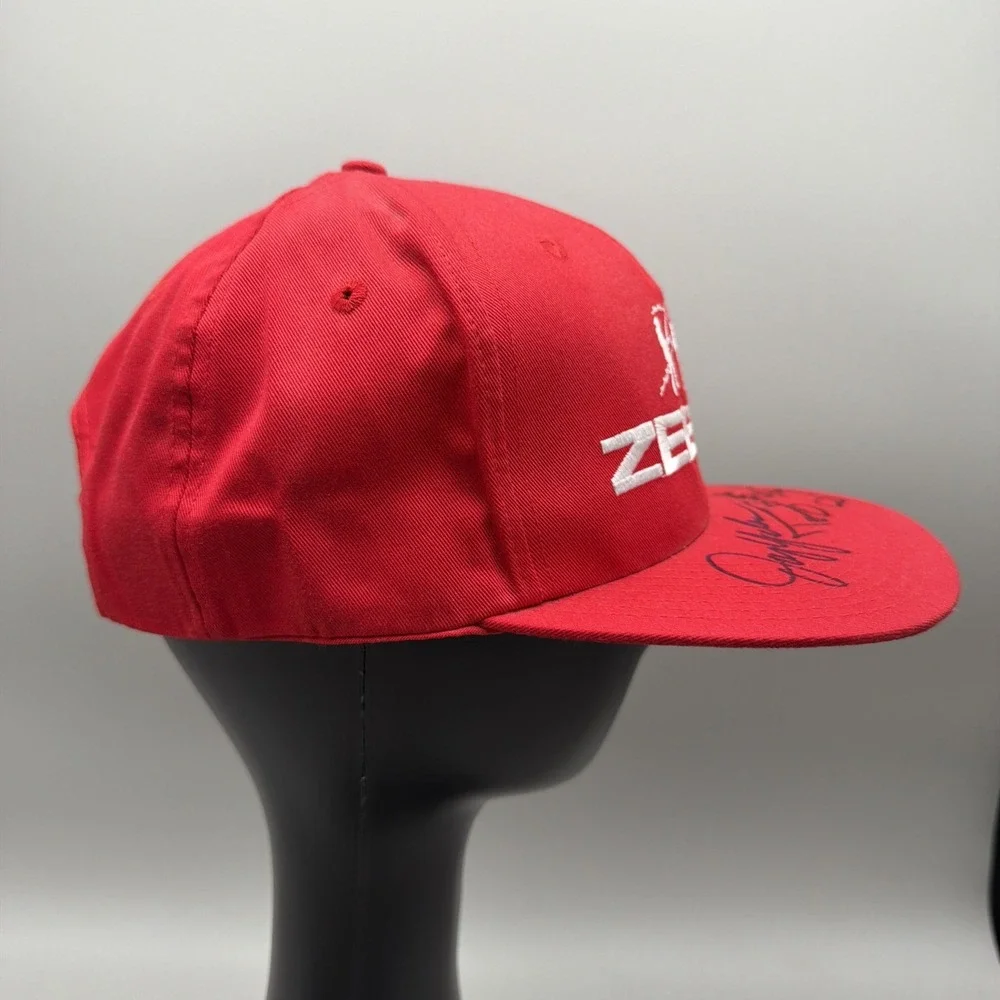 Vintage Zebco Fishing Hat Signed Jay Yelas Tommy Biffle Denny Brauer Snapback